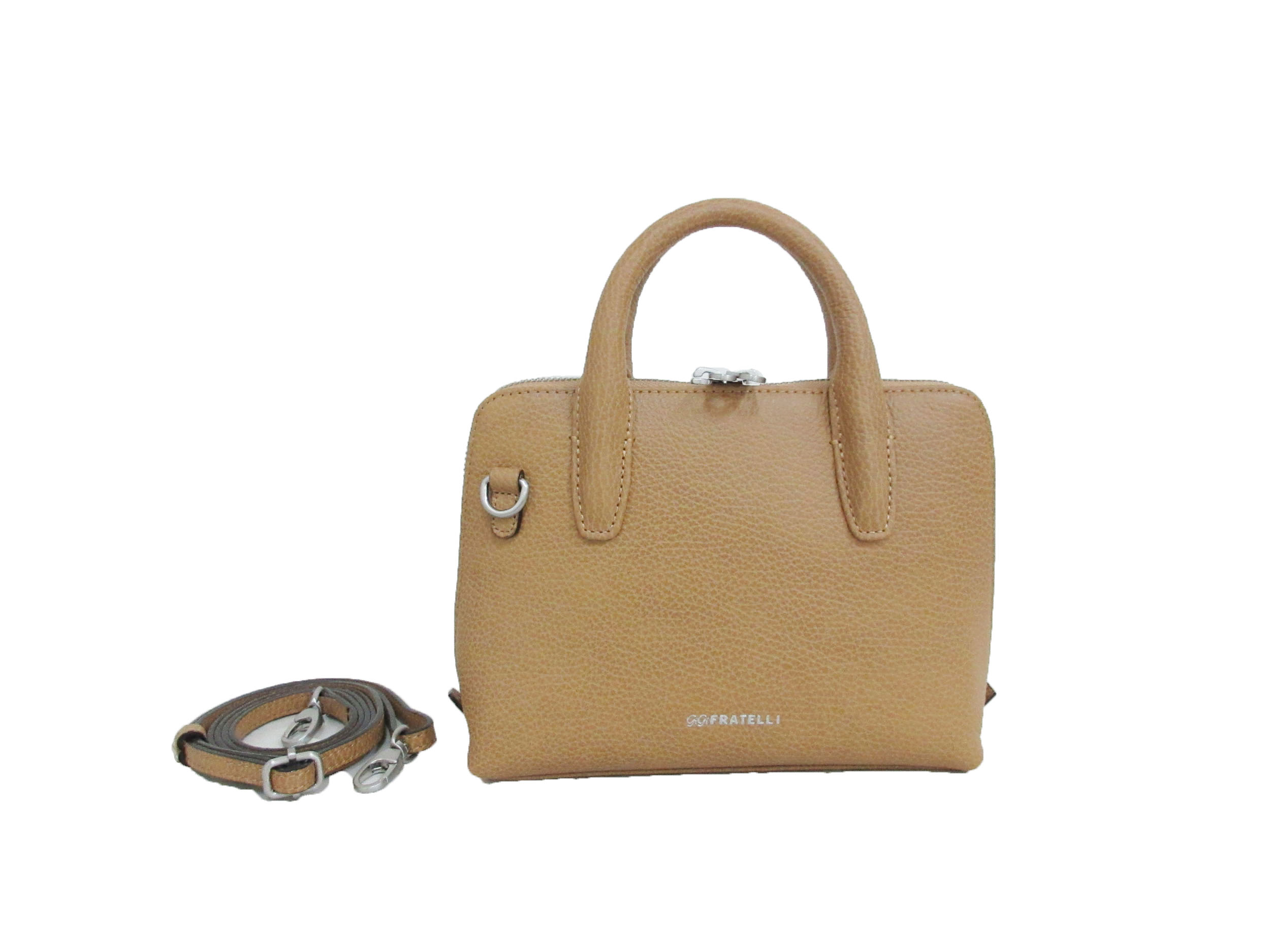 GigiFratelli handtas &ndash; stijlvol en functioneel

Deze trendy handtas van GigiFratelli is een elegante keuze voor wie houdt van stijl &eacute;n gebruiksgemak. Dankzij het slimme ontwerp is de tas ook als schoudertas te dragen &ndash; ideaal voor onderweg.

Compact van formaat, maar verrassend ruim: er is genoeg plek voor je telefoon, portemonnee en sleutels. Bovendien heeft de ontwerper oog gehad voor praktische extra's:

Slimme indeling:

Sleutelkoord: nooit meer zoeken naar je sleutels

Telefoonvak voor snelle toegang

Tussenvak met ritssluiting voor veilig opbergen

Achtervak met rits

Afmetingen:
Hoogte: 17 cm &times; Breedte: 20 cm &times; Diepte: 5 cm

Met deze tas ben je verzekerd van een combinatie van design, kwaliteit en comfort &ndash; zoals je mag verwachten van GigiFratelli.

