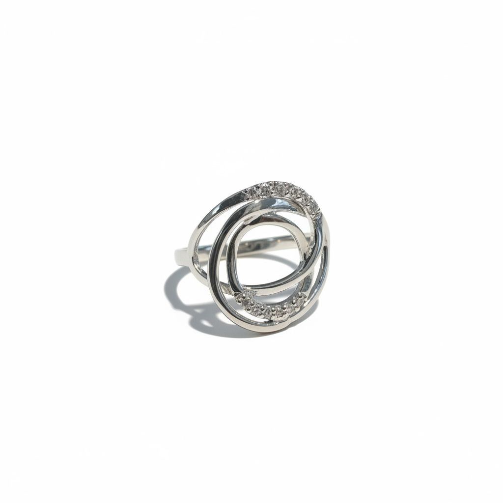 Zilveren ring met zirkonia