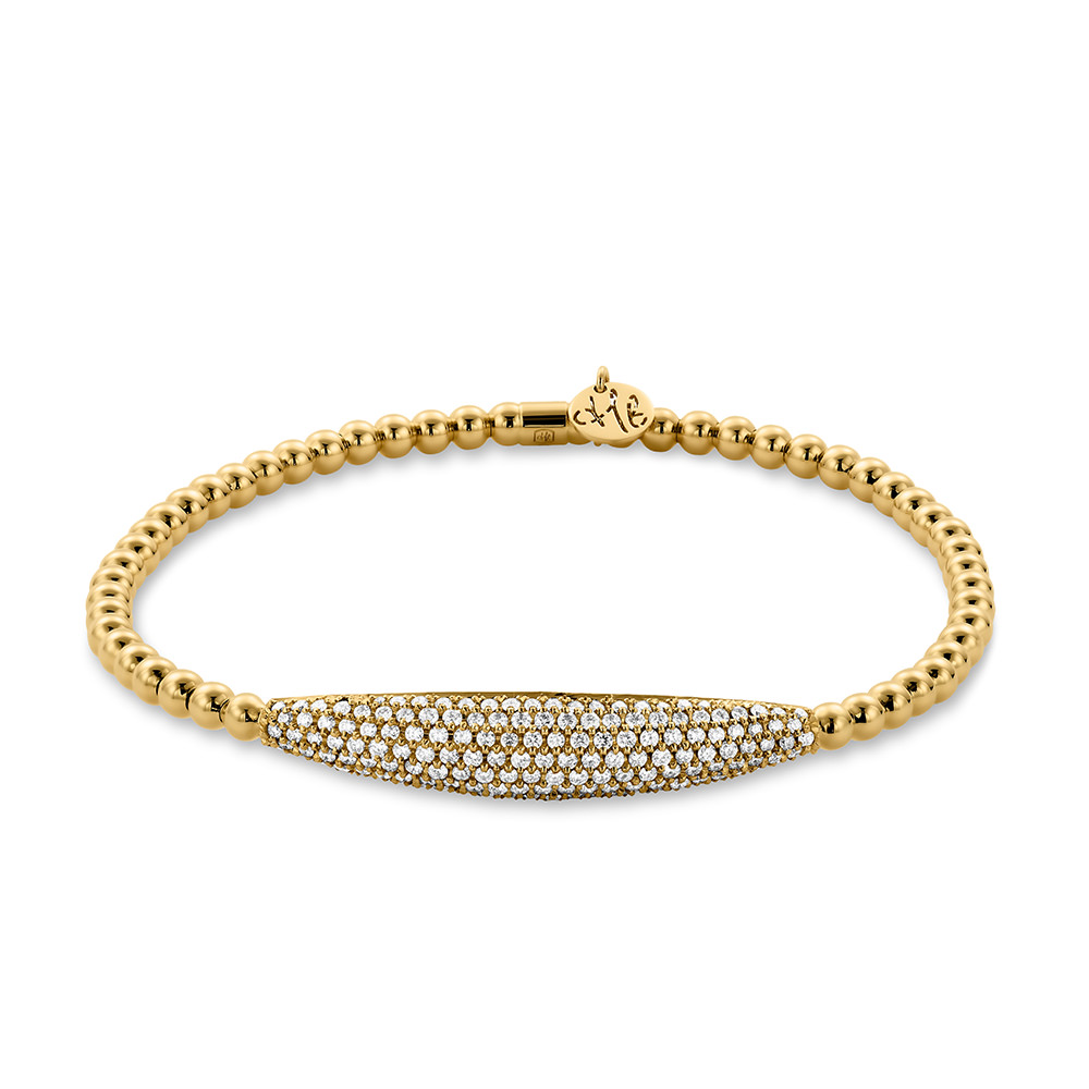 Armband van 18-karaats goud uit de Tresore-collectie van Hulchi Belluni, bezet met hoogwaardige natuurlijke diamanten 1.10ct.