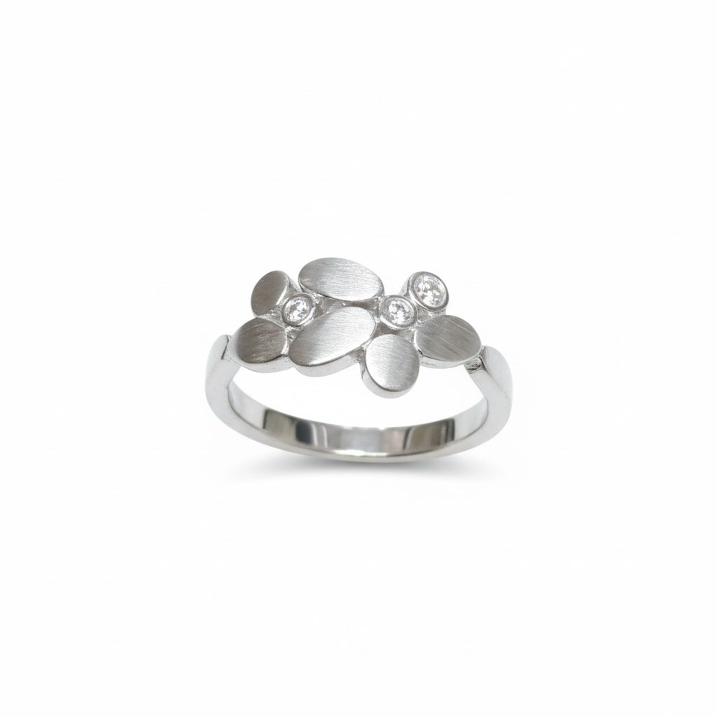 Zilveren ring met zirkonia