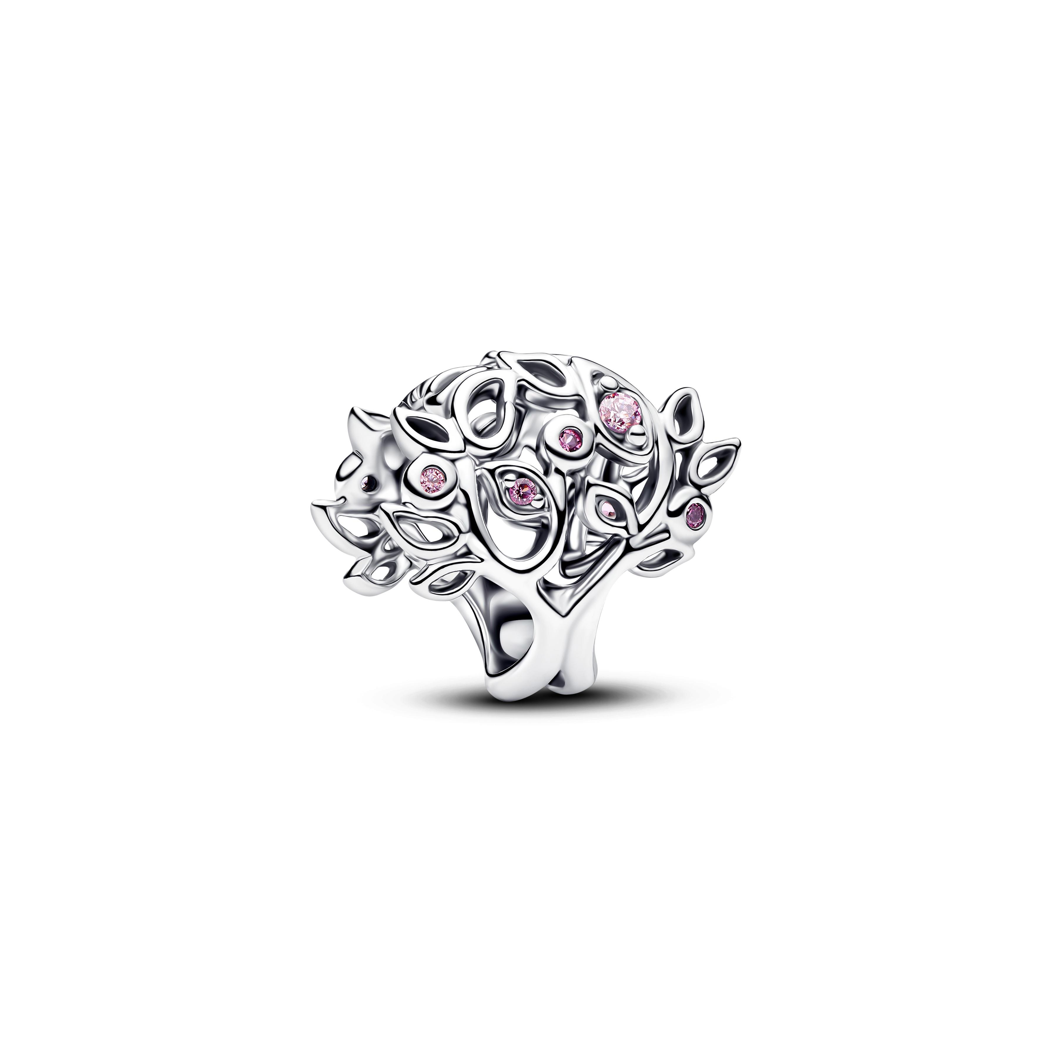 Pandora - Zilveren bedel Familie Boom met roze zirconia's - 794486C01