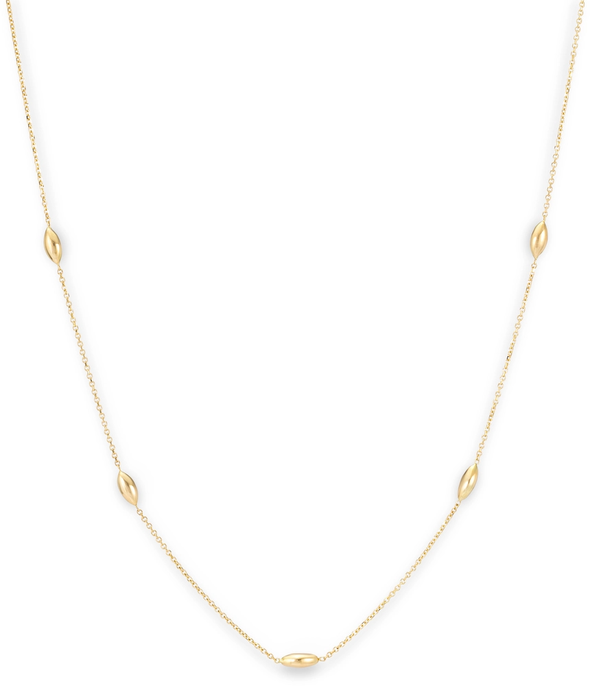 De Monzario 14krt geelgouden collier met modelnummer 988-C-Geel is een verfijnde halsketting van 45 cm, versierd met elegante tussenstukjes. Dit luxe sieraad voegt een vleugje glam aan elke outfit toe. Draag het solo voor een subtiele uitstraling of combineer met andere kettingen voor een stijlvolle gelaagde look. Perfect voor elke gelegenheid.