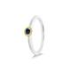 Zilver Vergulde Ring Solitaire met Blauwe Zirkonia