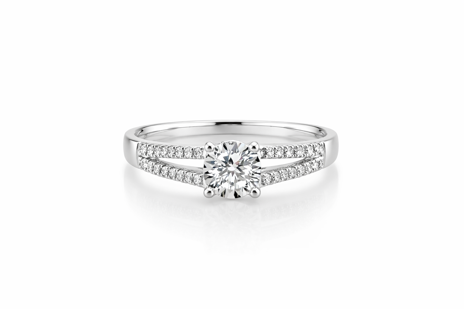 Ring goud 18kt met natuurlijke diamant