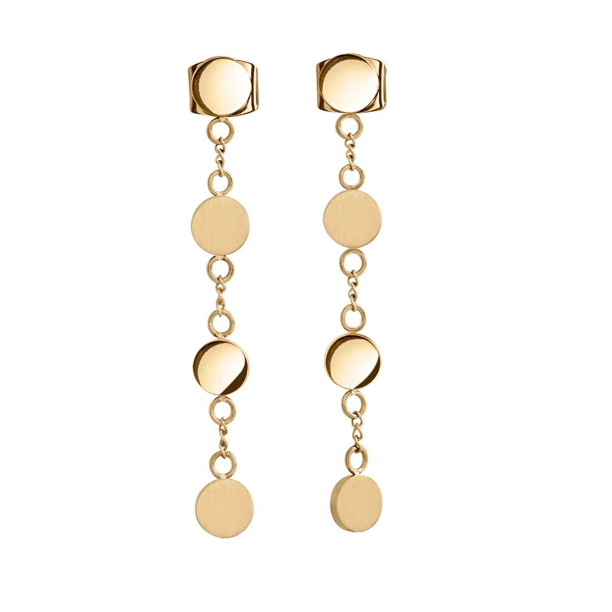 Die Ohrringe bieten ein elegantes Design mit hochwertiger Verarbeitung. Diese Ohrringe kombinieren Satin- und Poliert&ouml;ne f&uuml;r einen zeitlosen Look. Am besten zu besonderen Anl&auml;ssen oder im Alltag tragen, um jedem Outfit einen Hauch von Eleganz zu verleihen. Perfekt f&uuml;r eleganten oder legeren Stil.