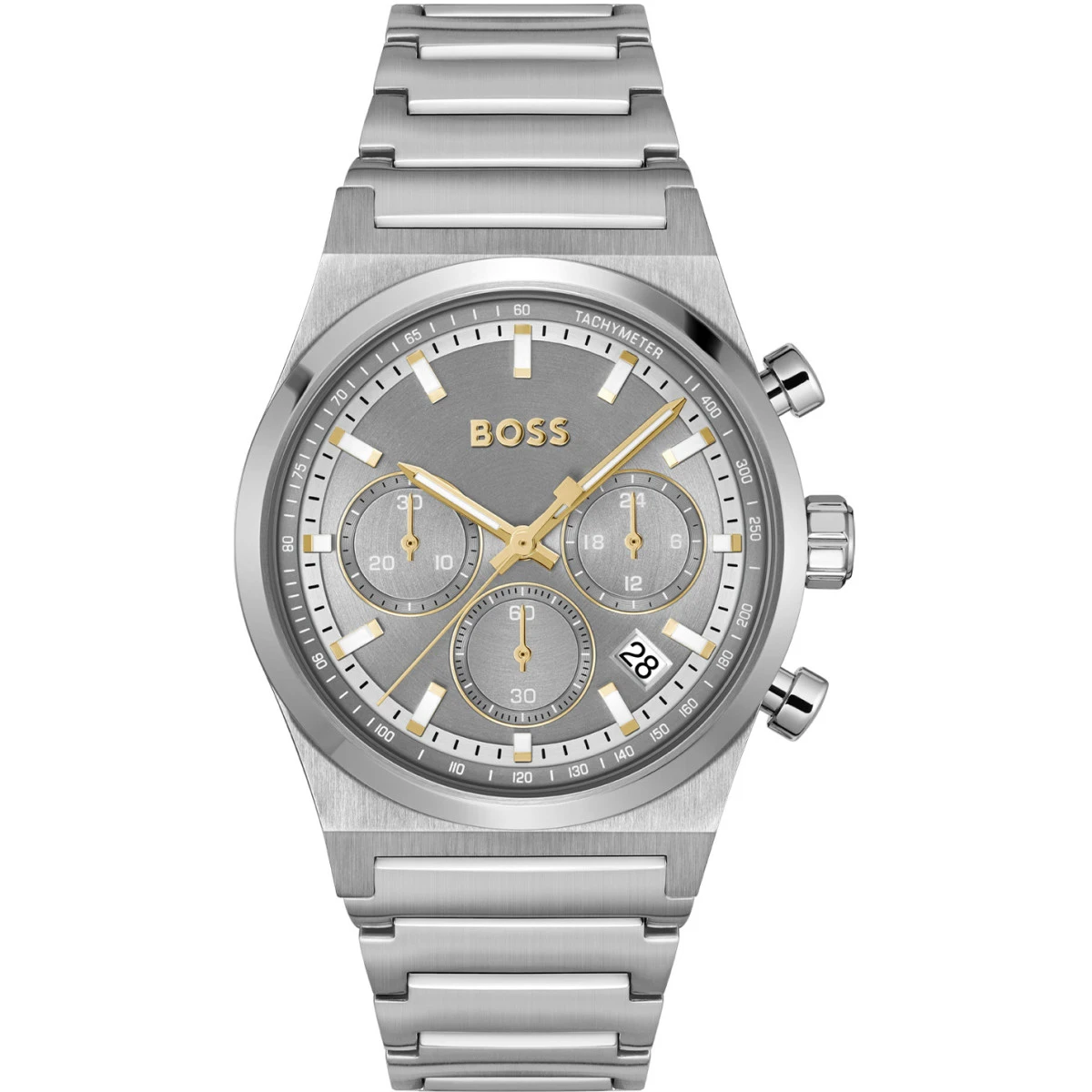 Ontdek de ultieme combinatie van stijl en precisie met het BOSS HB1514221 Candor chrono horloge 41 mm. Dit verbluffende uurwerk straalt tijdloze elegantie uit en is een symbool van de moderne luxe. Het stalen ontwerp is niet alleen verfijnd, maar ook robuust, waardoor het perfect is voor degenen die zich willen onderscheiden met een subtiele, maar onmiskenbare flair. Met een kastdiameter van 41 mm en een gedetailleerde wijzerplaat, biedt het horloge zowel een klassieke als een eigentijdse uitstraling. De chronograaf functie maakt het mogelijk om met uiterste precisie tijdsintervallen te meten, ideaal voor de actieve drager die streeft naar perfectie in elke minuut van de dag