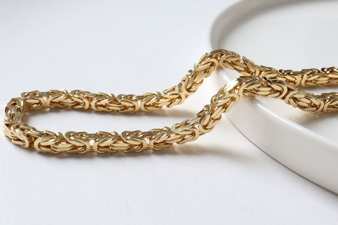 Huiscollectie - 14kt geelgouden konings ketting massief 4.5mm 83.9 gram - 432/60