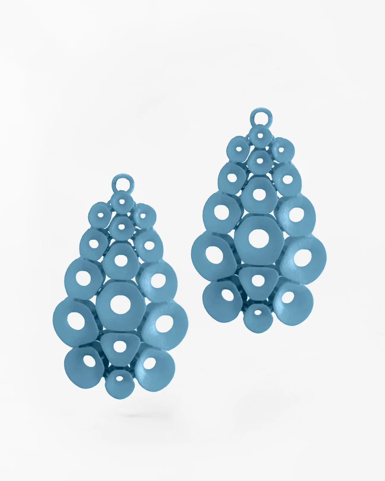 Fabnora coral oorring hanger topaz blue