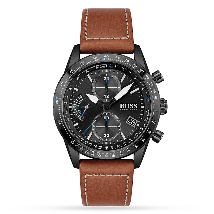BOSS Pilot 44mm Mens Watch 1513851 | Goldsmiths