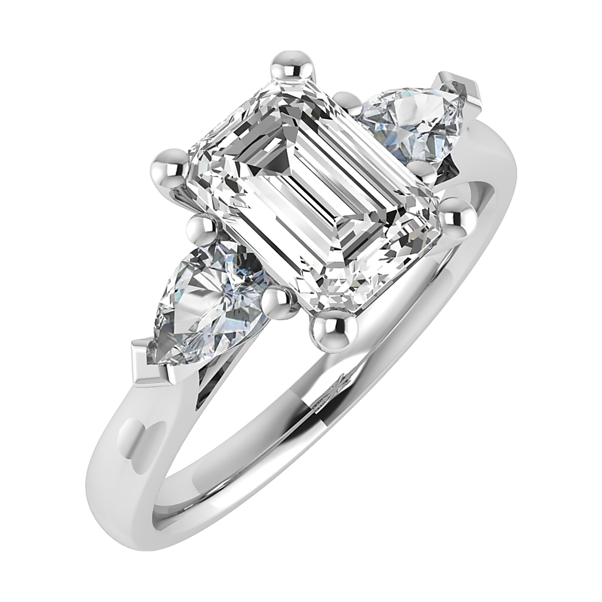 De Emerald cut lab diamanten verlovingsring met pear shape, modelnummer LD23523, is een schitterende keuze voor een verlovingsring. Met een 14-karaats gouden band en een VS1 zuivere labdiamant van 1,05 karaat in D-kleur, straalt deze ring elegantie uit. 

Ring wordt geleverd met een IGI diamanten certificaat. 