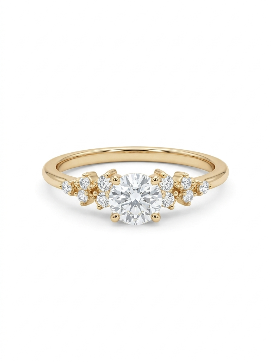 De 14k gouden ring met modelnummer LD23524 is een verfijnde verlovingsring in vintage stijl. Hij is gemaakt van 14-karaats goud, heeft een schitterende glans en is versierd met een briljant geslepen laboratoriumgemaakte diamant van 0,52 karaat, kleur D, VVS2 zuiverheid. Draag deze prachtige ring om je verloving op een stijlvolle manier te vieren.

Ring wordt geleverd met een IGI diamanten certificaat