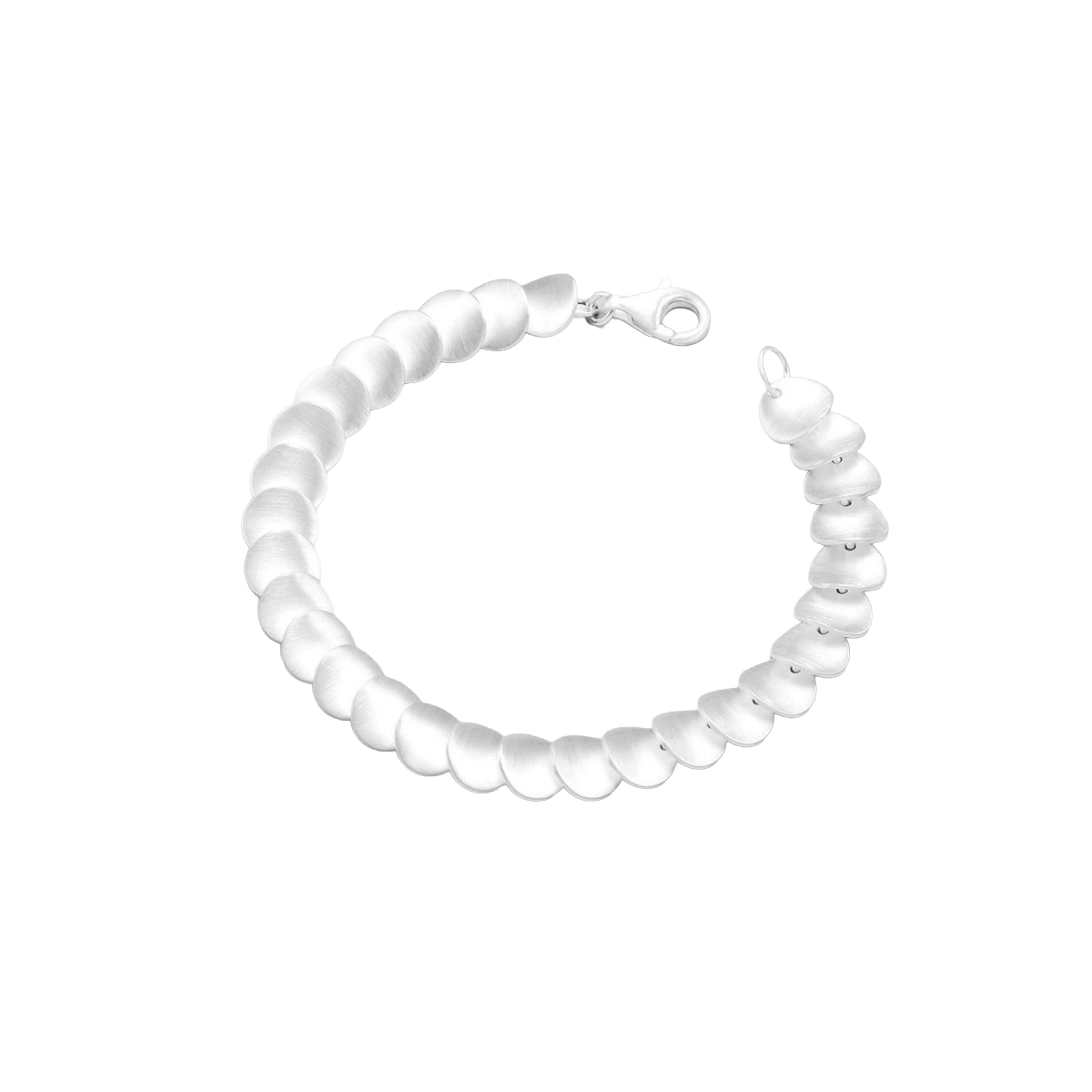 zilveren armband van 19cm gematteerd.