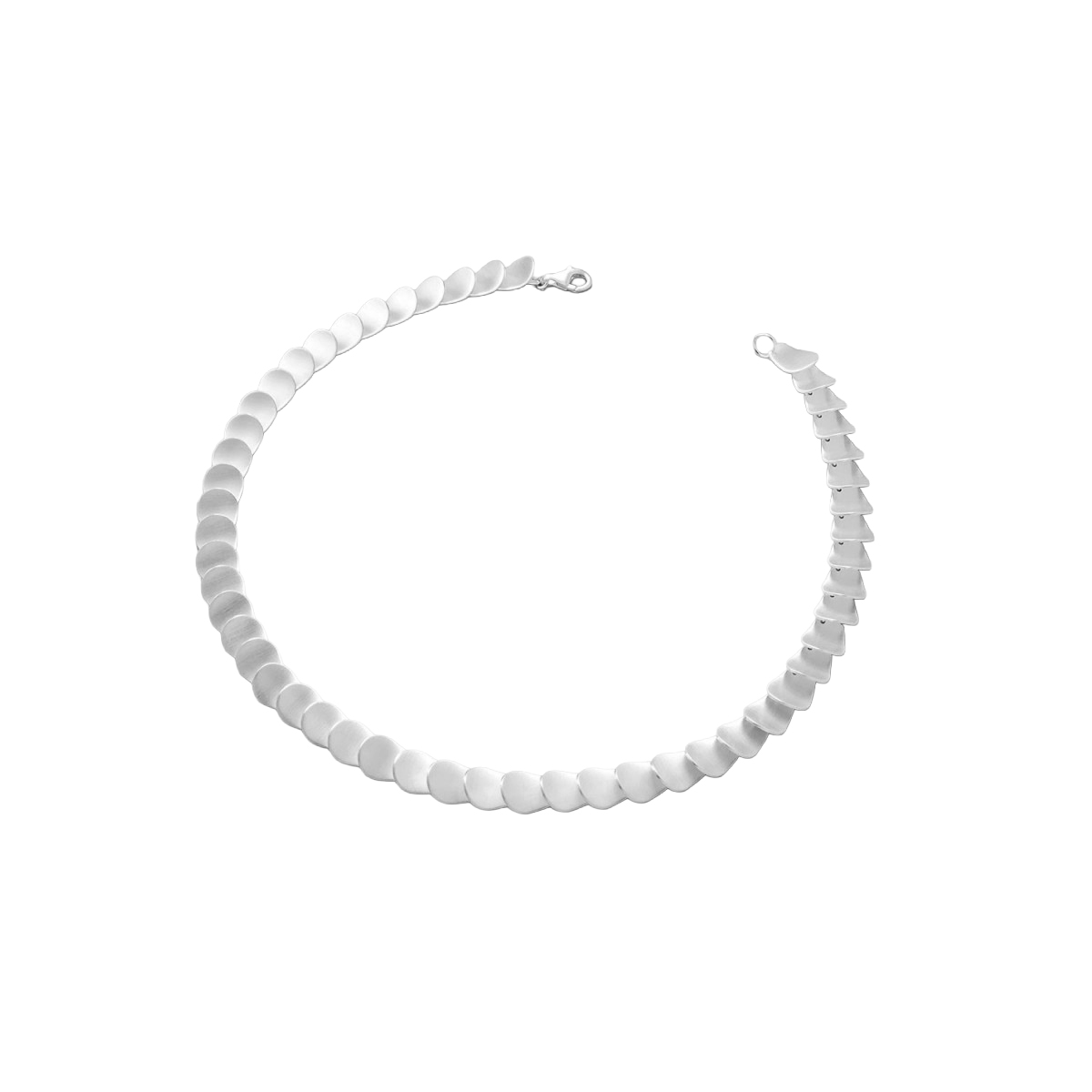 Zilveren dames collier mat.