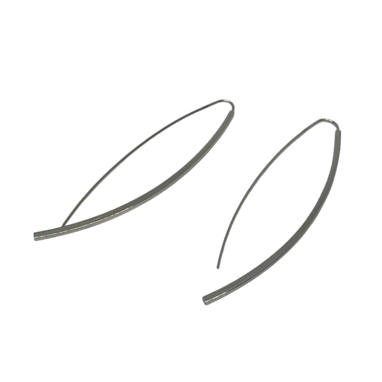 zilveren oorstekers lang hangend