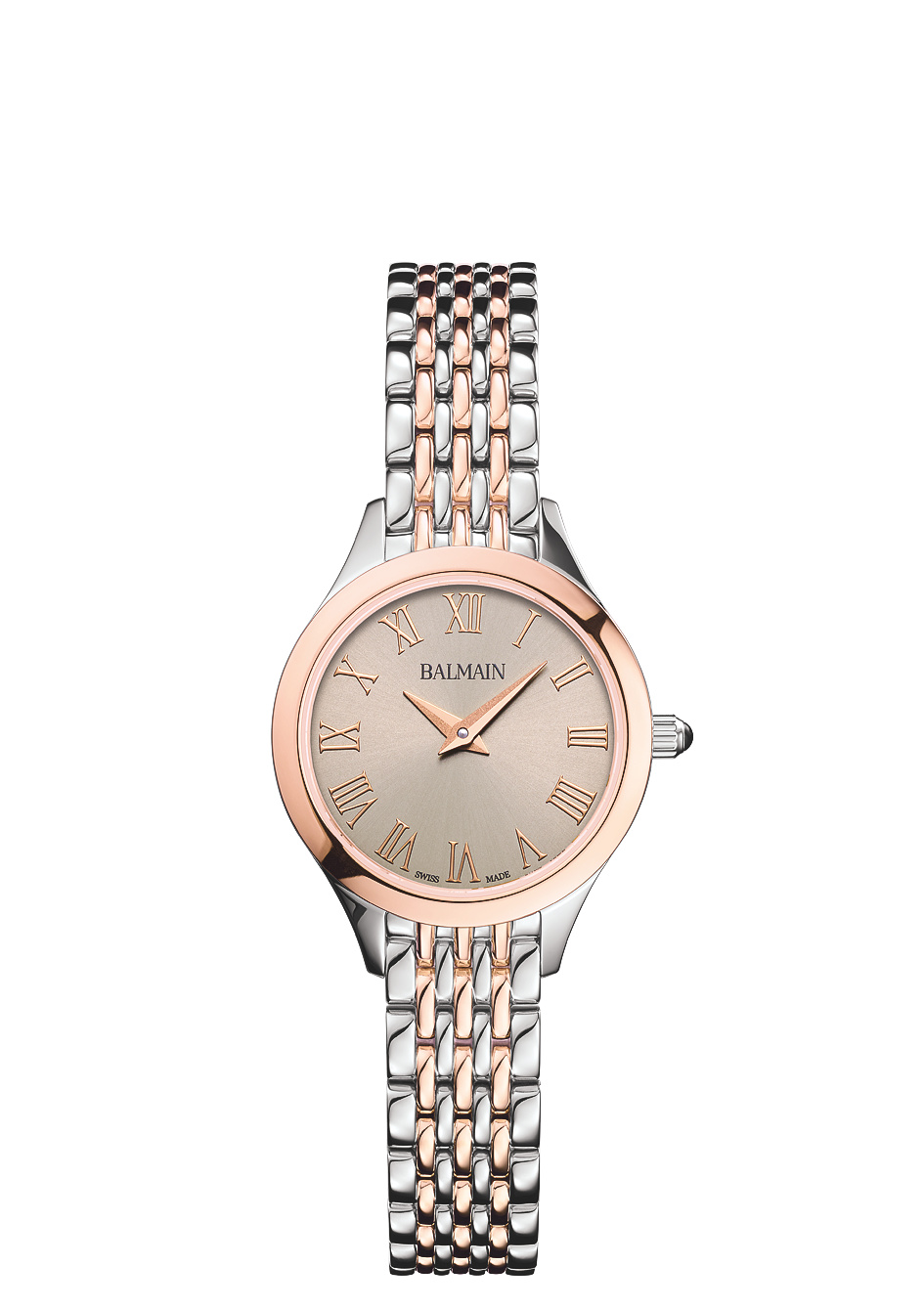 De Balmain De Balmain met beige wijzerplaat straalt zachte elegantie en tijdloze klasse uit. De warme, neutrale tint van de dial zorgt voor een subtiele en verfijnde uitstraling die moeiteloos bij elke outfit past. In combinatie met het slanke design en het betrouwbare Zwitserse quartz uurwerk is dit horloge een stijlvolle keuze voor elke dag.