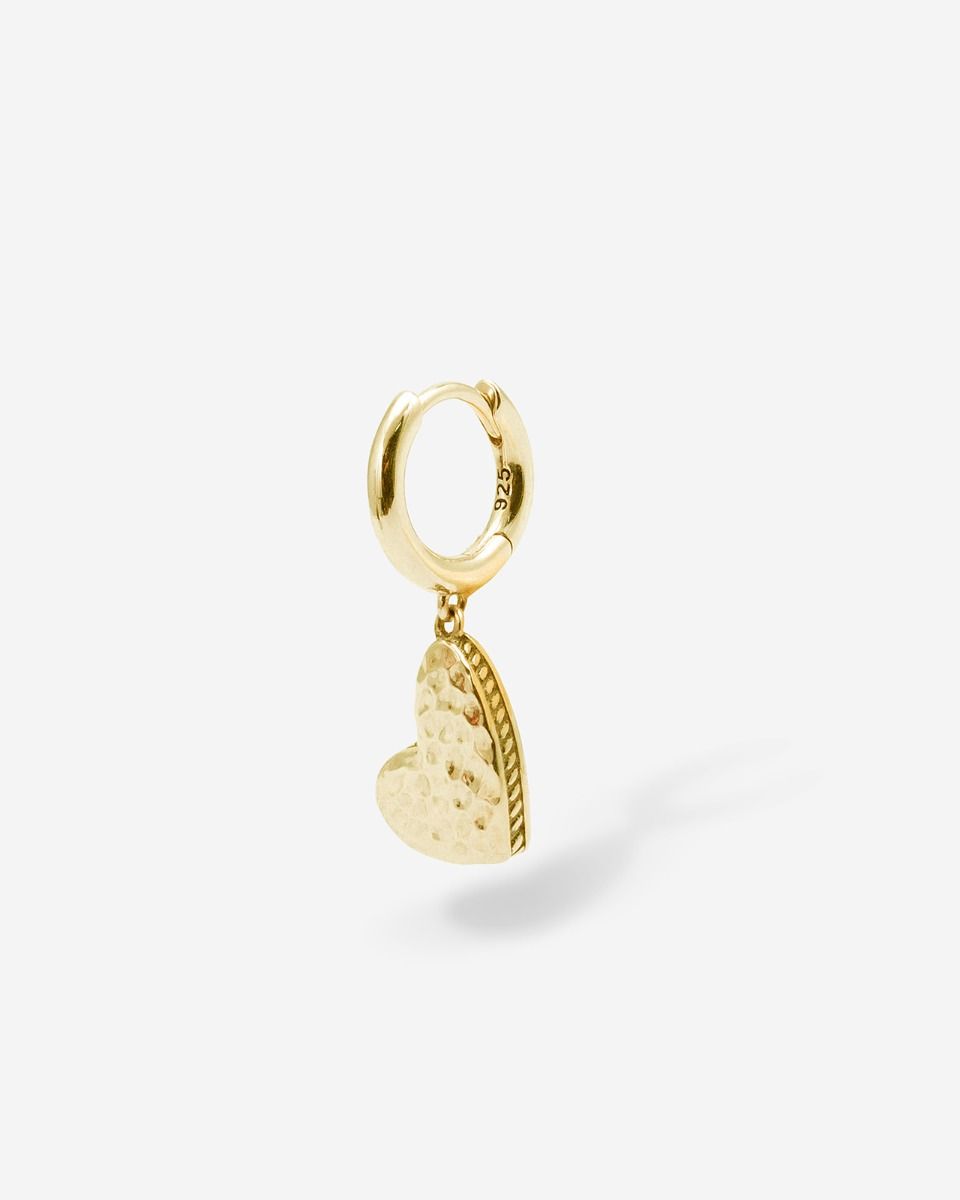 Heart Hoop Gold Vermeil Single Piece