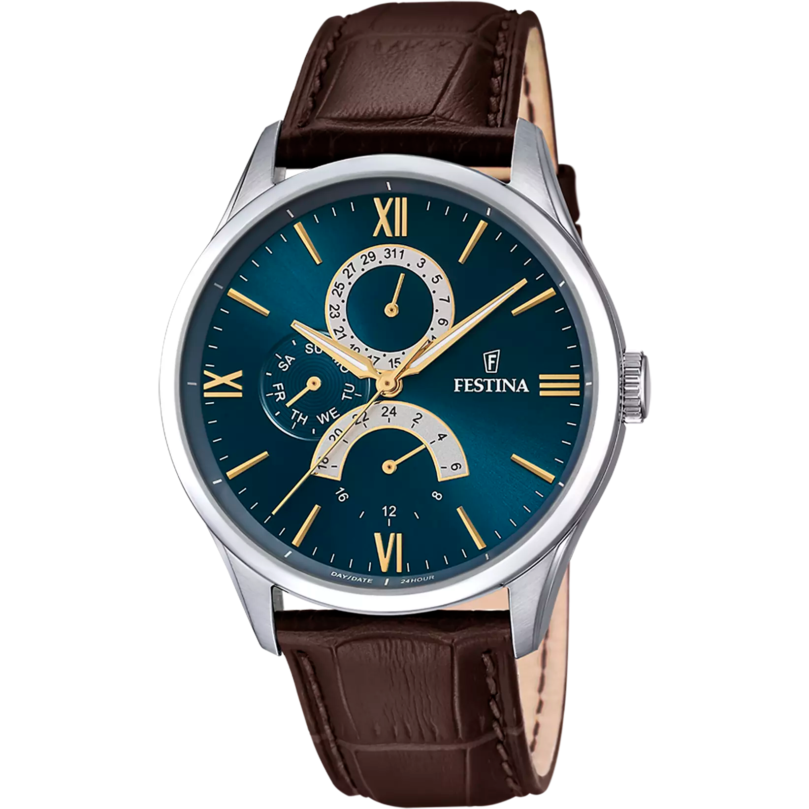 De Festina F16823/A herenhorloge is een waar kunstwerk. Met zijn stalen kast en mineraalglas is dit horloge een toonbeeld van excellentie in de horlogerie. Bovendien is het uitgerust met een leren bandje dat het een vleugje verfijning en elegantie geeft.

Festina horloges staan bekend om de perfecte mix van elegantie en functionaliteit. Elk ontwerp is onderscheidend en uniek, waardoor het een ideale keuze is voor degenen die op zoek zijn naar een horloge dat hun persoonlijkheid weerspiegelt. Bovendien staat Festina bekend om zijn constante technologische innovatie, wat garandeert dat hun horloges nauwkeurig en betrouwbaar zijn.

Wat betreft de prijs-kwaliteitverhouding biedt Festina uitstekende opties voor elk budget. Dus als je op zoek bent naar een horloge dat elegantie, functionaliteit en kwaliteit combineert, kies dan zonder aarzelen voor Festina.