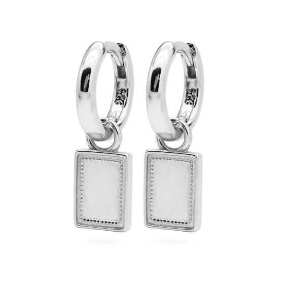 Karma Jewelry Hinged Hoops Chloe Square Silver