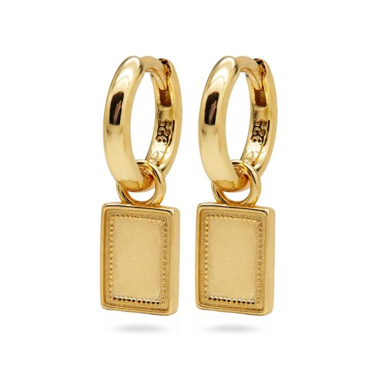 Karma Jewelry Hinged Hoops Chloe Square Goldplated