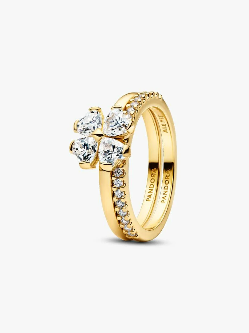 Pandora Sprankelende Klavertjevier Deelbare Ring