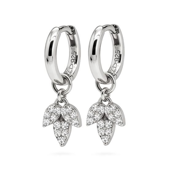 Karma Jewelry Hinged Hoops Mara Zirconia Silver