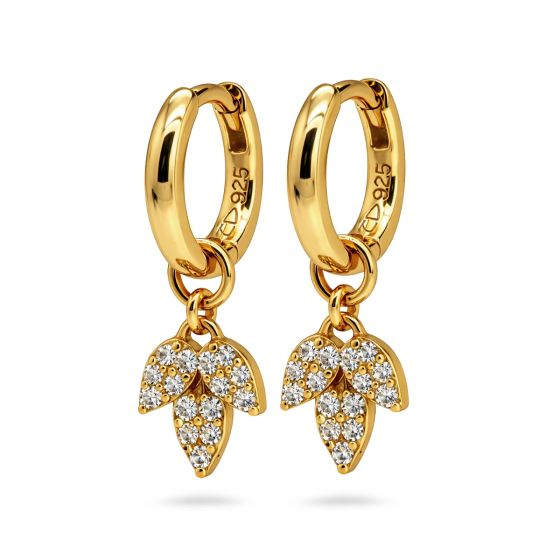 Karma Jewerly Hinged Hoops Mara Zirconia Goldplated
