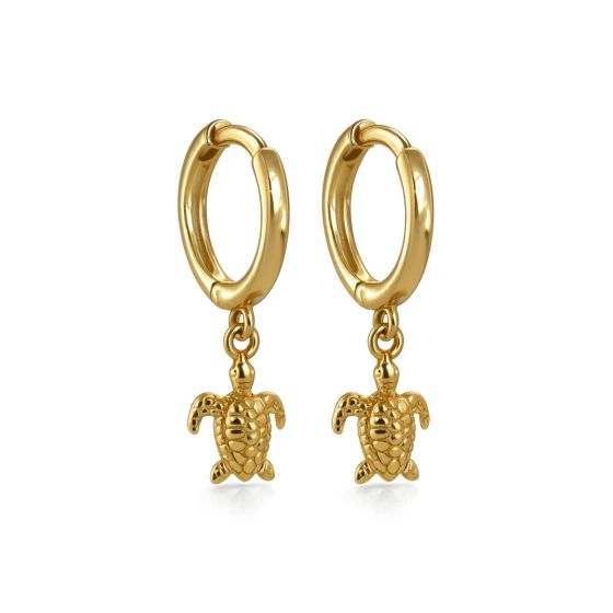 Karma Jewelry Hinged Hoops Isabel Turtle Goldplated