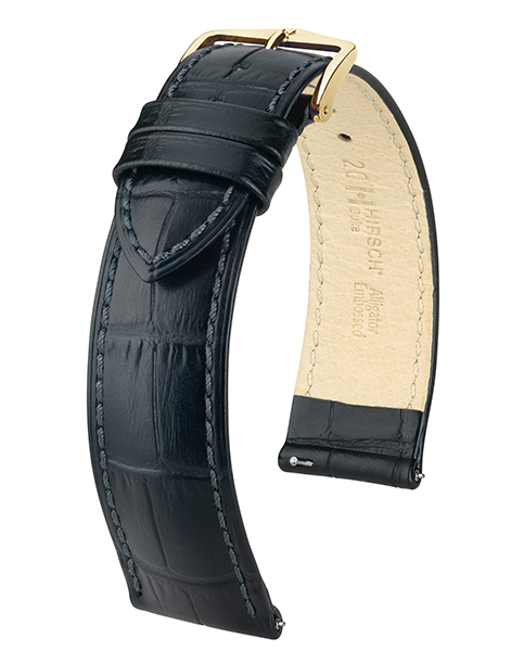 Hirsch Horlogeband leer Duke M black 