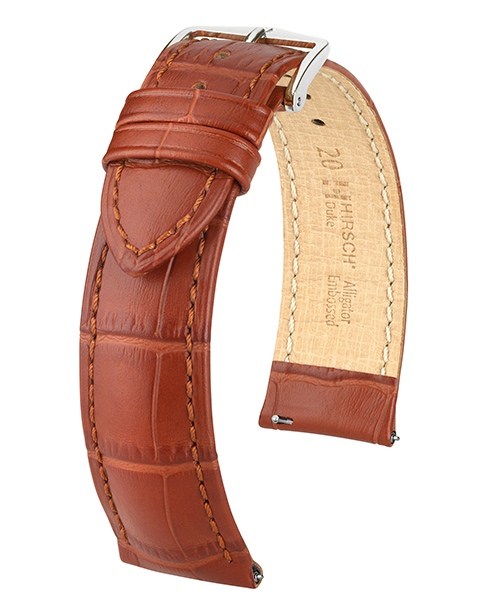 HIRSCH DUKE XL GOLDEN BROWN CALF 20/18MM 01028270-2-20.
De specificaties zijn als volgt:
Bandbreedte: 20