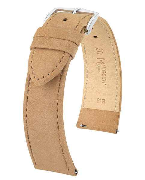 HIRSCH OSIRIS NUBUCK L BEIGE CALF 18/16MM 03433090-2-18.
De specificaties zijn als volgt:
Bandbreedte: 18
