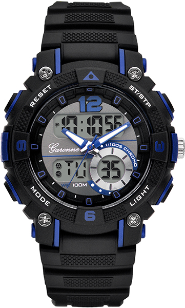 Dit Garonne Kids horloge heeft een kast gemaakt van Kunststof met een diameter van 38 mm en is voorzien van een Kunsthars band. In de kast bevindt zich een CN kwaliteitsuurwerk en is afgewerkt met Acrylglas.

Het horloge is 10ATM. Dit betekent dat het horloge geschikt is om mee te zwemmen. Verder wordt het horloge geleverd met 2 jaar garantie.