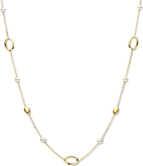 Het SWING JEWELS COLLIER modelnummer SWCN10254-Y14 is een gouden ketting vervaardigd uit 14-karaats geelgoud. De ketting bevat zoetwaterparels en heeft een karabijnhaaksluiting. Ideaal te dragen bij zowel formele als informele gelegenheden, deze gouden ketting voegt een elegante touch toe aan elke outfit. Perfect voor een subtiele en stijlvolle look. Lengte: 450 mm.