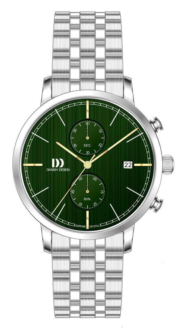 Dit is een horloge van het merk Danish Design gemaakt voor heren.
De specificaties zijn als volgt:
Kastmaat: 42 mm
Kastdikte: 10,1 mm
Bandlengte: 180
Bandbreedte: 20
Waterdichtheid: 5 ATM / 50 Meter / 165 Feet
Dit horloge heeft de volgende functies/eigenschappen:
Chronograaf
Datumaanduiding