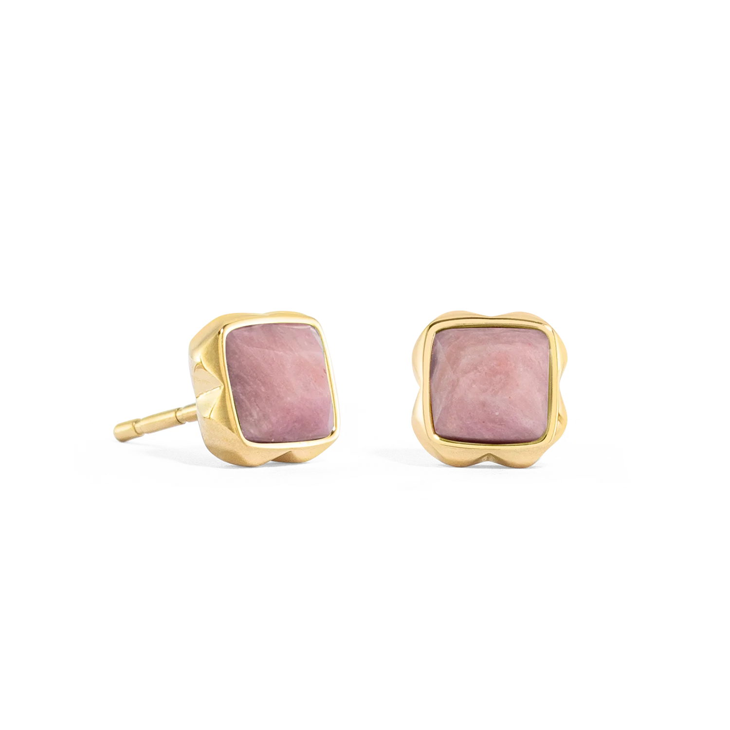 Coeur de Lion 1301/21-1900 Oorstekers Verguld met Rhodochrosite