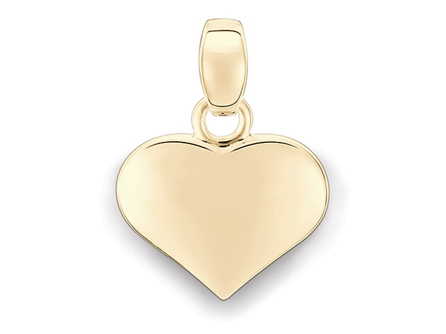 Quinn - 14kt geelgouden hart hanger, 10x12x1.8mm - 5246031