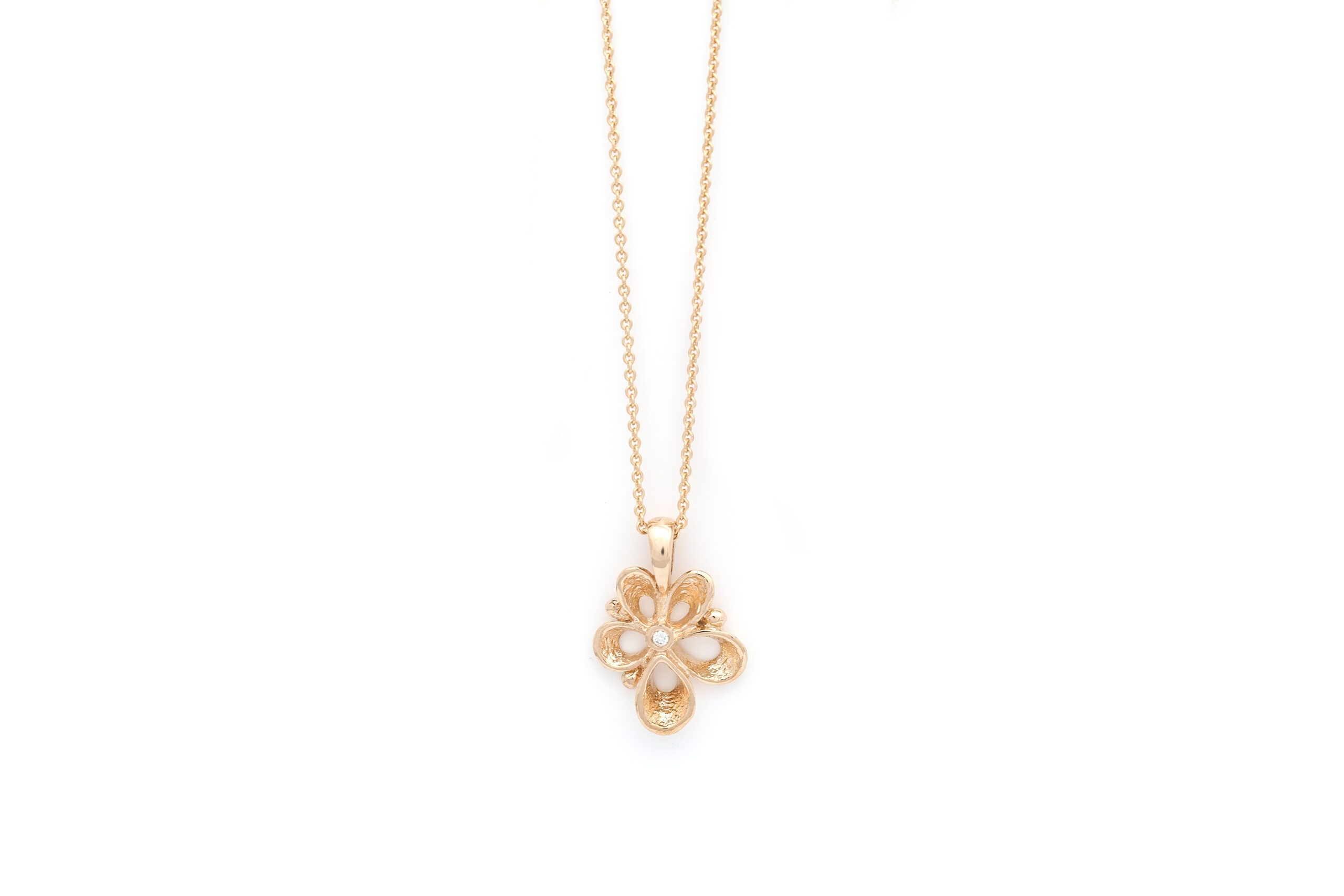 Per Borup Gouden hanger Violina met diamant 0.02ct