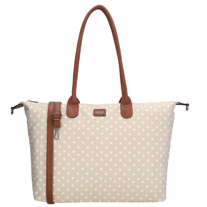 Charm London Buckingham Laptoptas 15,6 inch &ndash; Dots Taupe & Ruim
De Charm London Buckingham laptoptas in wit op taupe met dots print is een stijlvolle en praktische keuze voor werk of studie. Met een ruim formaat van 51 x 33 x 14,5 cm biedt deze tas voldoende plek voor een laptop tot 15,6 inch en al je dagelijkse essentials. Gemaakt van stevig nylon/polyester en voorzien van een ritssluiting, is deze tas duurzaam en gebruiksvriendelijk. Dankzij de afneembare en verstelbare schouderband draag je de tas comfortabel op jouw manier.
Kenmerken:
Ruime laptoptas van Charm London
Geschikt voor laptops tot 15,6 inch
Kleur: wit op taupe met dots print en gun metal details
Gemaakt van sterk nylon/polyester
Afneembare en verstelbare schouderband
Met laptopvak en handig telefoonvak
Ideaal voor werk, studie of dagelijks gebruik