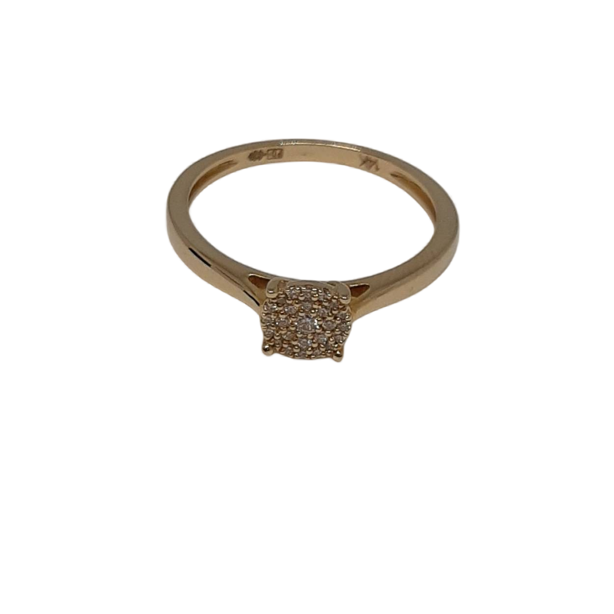 De Diamanten Verlovingsring met modelnummer GGA2186 is een prachtige gouden (14 karaat) ring in maat 55. Het bevat 25 carr&eacute;-geslepen diamanten van SI1-kwaliteit en H-kleur. Deze ring straalt elegantie uit en is perfect om dagelijks te dragen of voor speciale gelegenheden. Combineer met andere gouden sieraden voor een verfijnde en stijlvolle look.