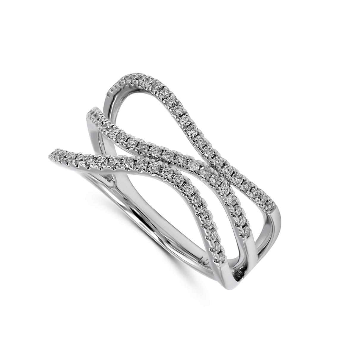 Witgouden ring met briljanten  0.34ct