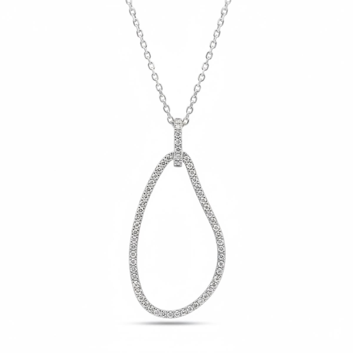 Stijlvolle witgouden halsketting met briljanten 0.29ct