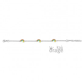 Armband zilver met regenboog