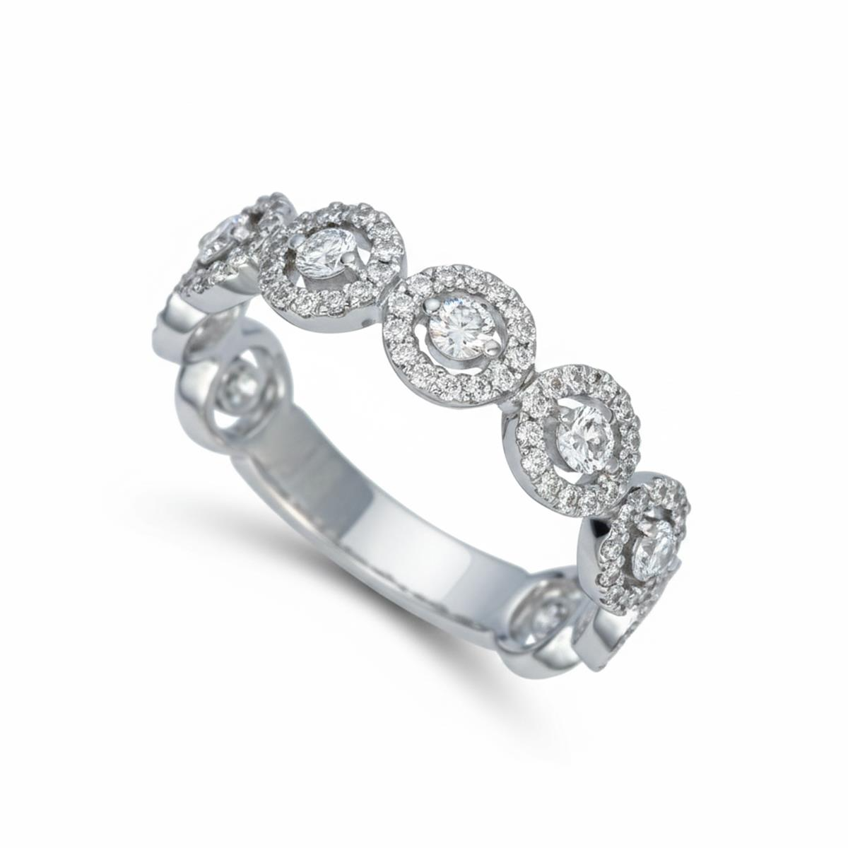 Elegante witgouden ring 18KT met diamanten