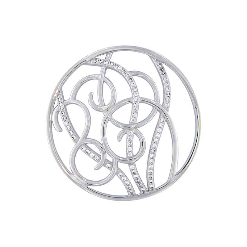 Zilveren fantasie met zirkonia&rsquo;s 