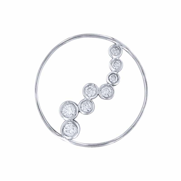 Zilver met zirkonia in ronde zetting