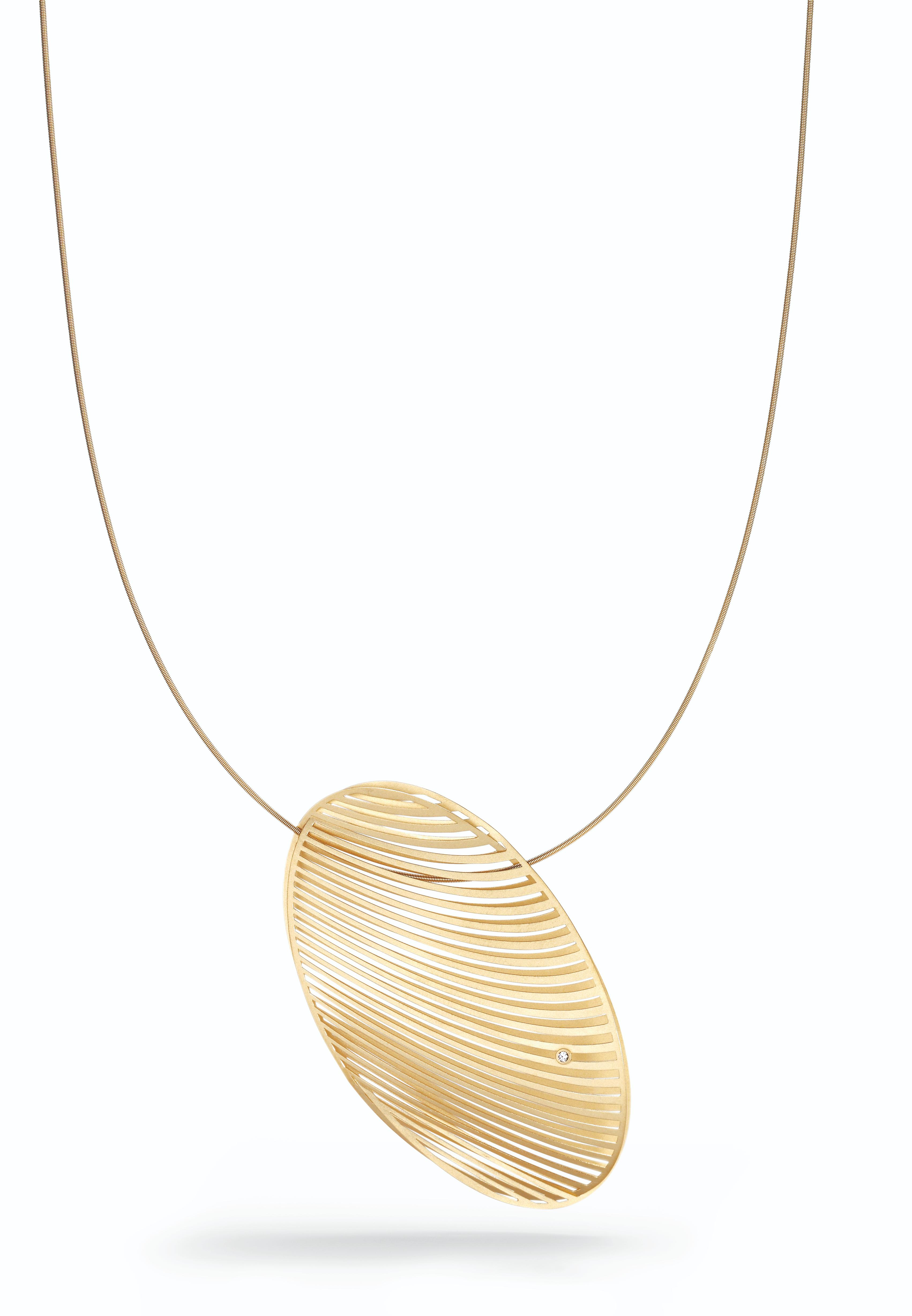 een 18 krts geelgouden hanger van Niessing model Mirage 