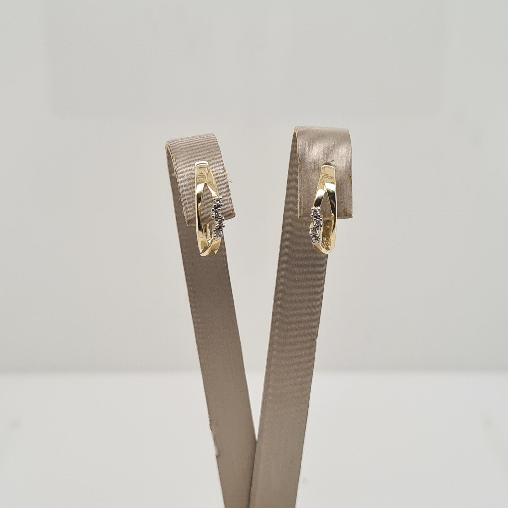 14krt gouden oorsieraden met diamant