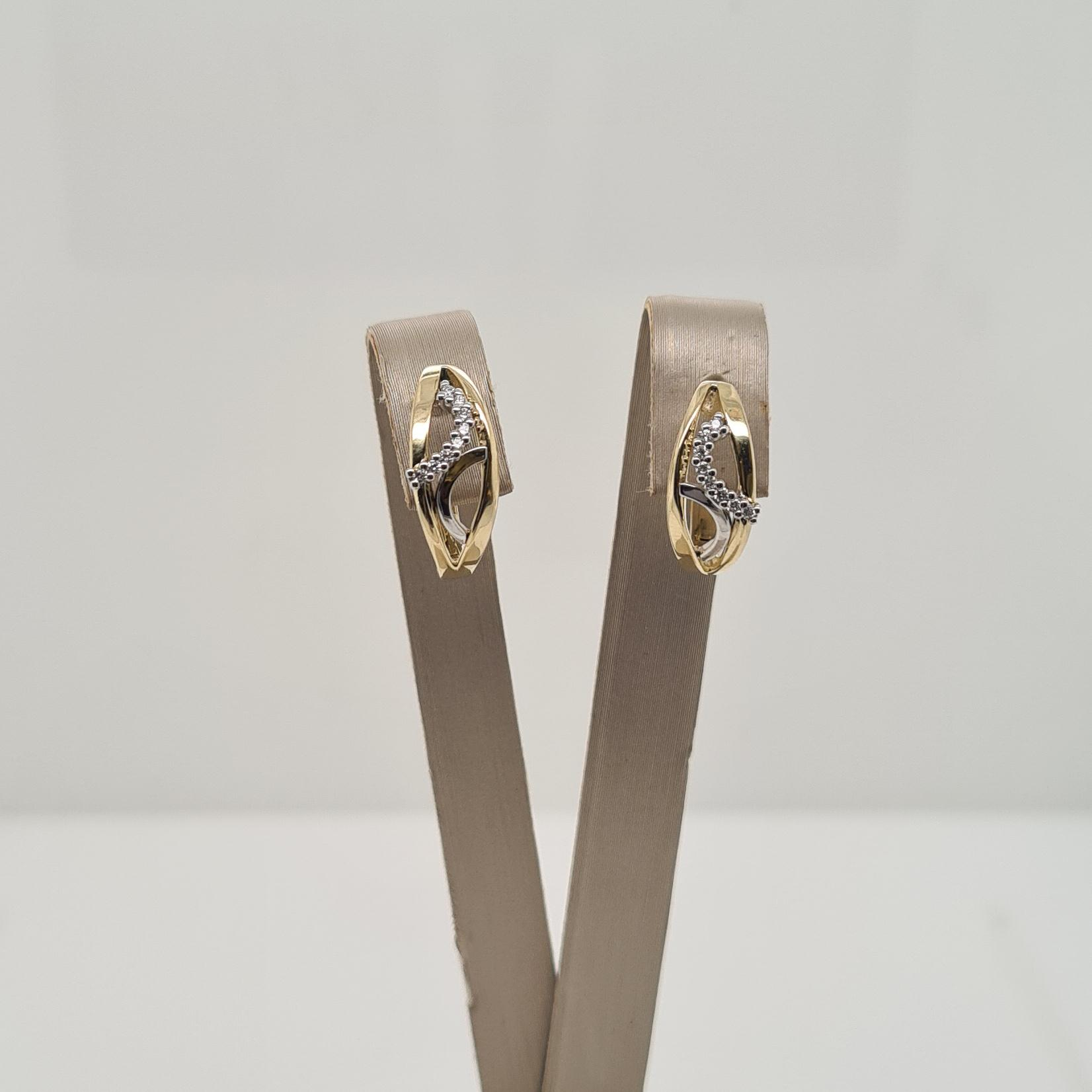 14krt gouden oorsieraden met diamant