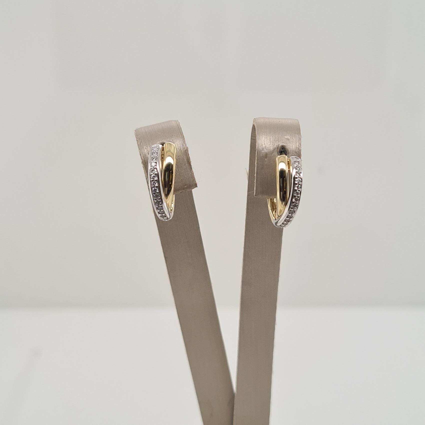 14krt gouden oorsieraden met diamant