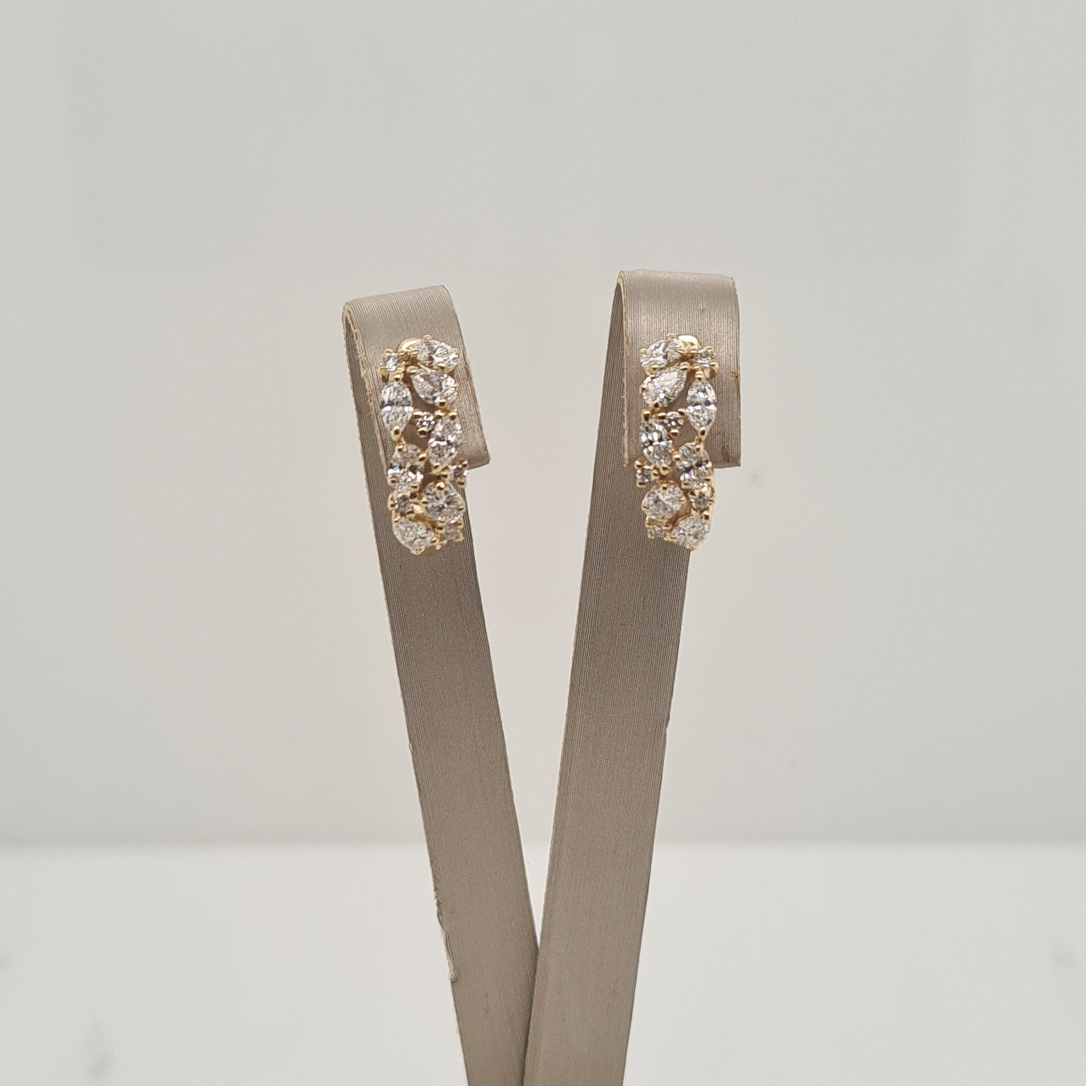 14krt gouden oorsieraden met diamant