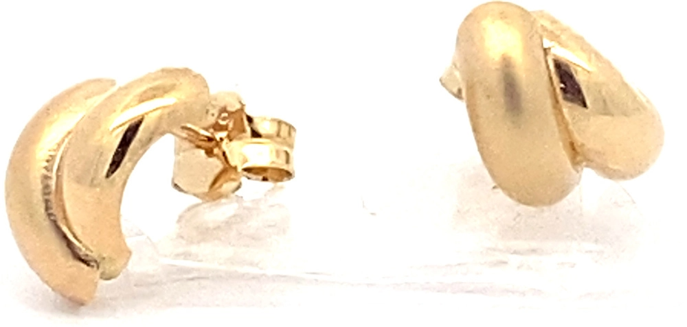 Geel gouden oorknoppen 14krt